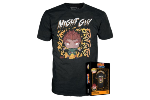 Naruto Boxed Tee T-Shirt 8 Gates Guy