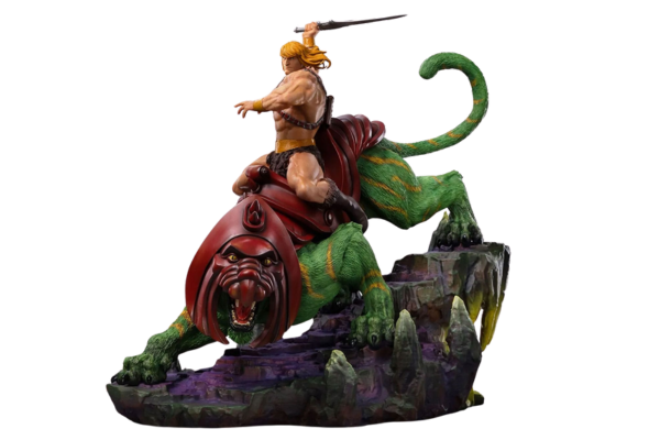 Masters of the Universe Deluxe Art Scale Statue 1/10 He-man and Battle Cat 31 cm