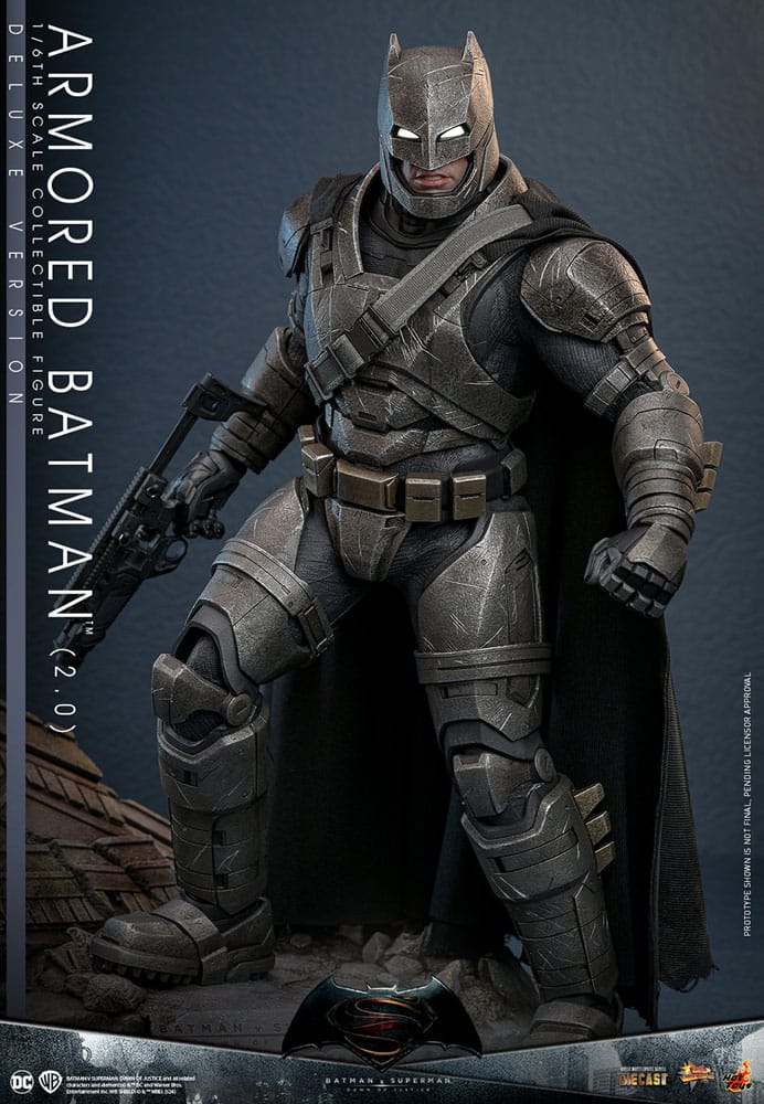 Batman v Superman: Dawn of Justice Movie Masterpiece Action Figure 1/6 Armored Batman 2.0 (Deluxe Version) 33 cm - immagine 9
