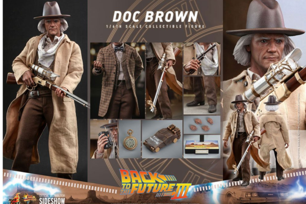 Back To The Future III Movie Masterpiece Action Figure 1/6 Doc Brown 32 cm