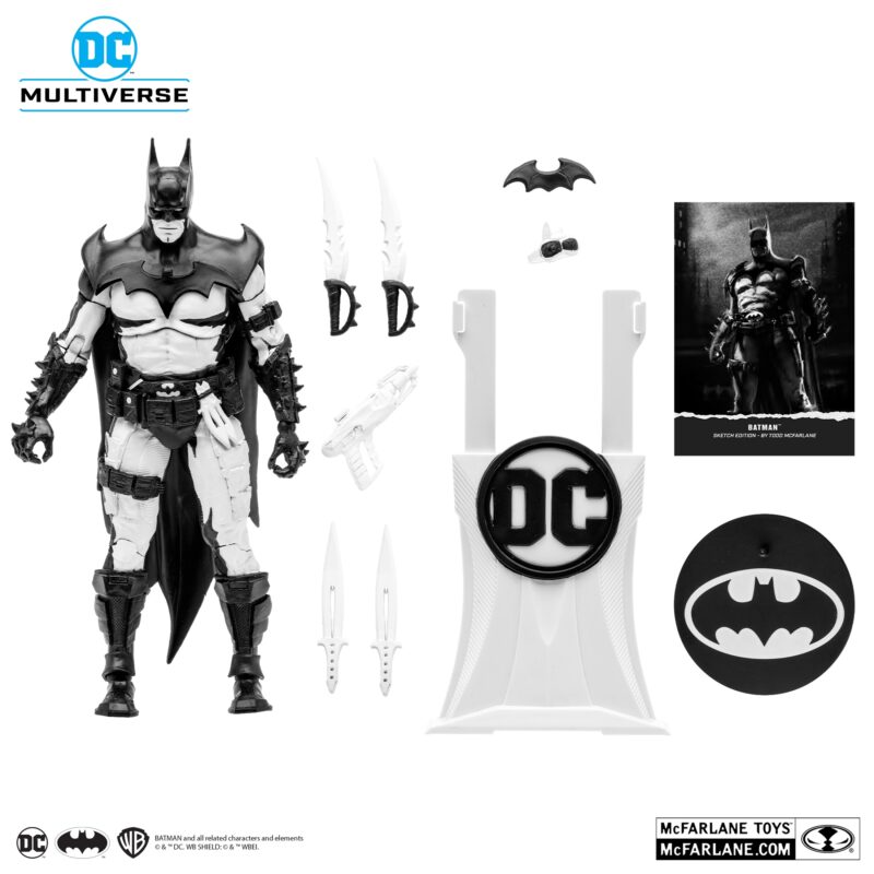ACTION FIGURE DC MULTIVERSE FIGURINE BATMAN BY TODD MCFARLANE SKETCH EDITION (GOLD LABEL) 18 CM