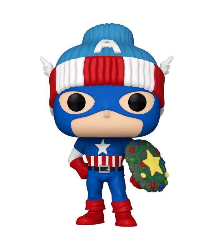 Marvel POP! Vinyl Figure Holiday Capt. America 9 cm