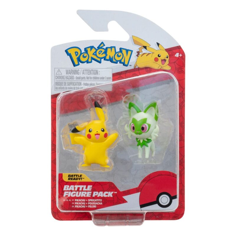 Pokémon Gen IX Battle Figure Pack Pikachu & Sprigatito 5 cm