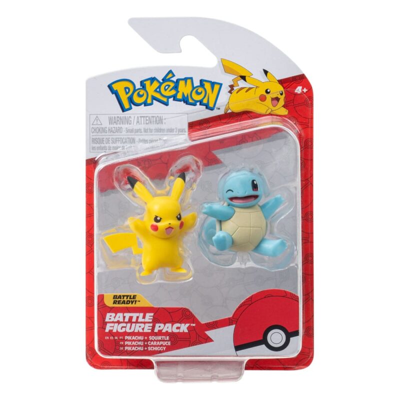 Pokémon Battle Figure First Partner Set Squirtle #2 & Pikachu #9
