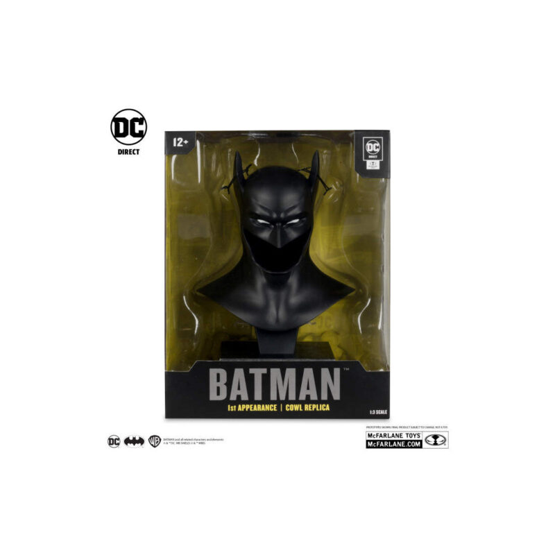 MCFARLANE DC BATMAN COWL MINI REPLICA 1/3 SCALE - BATMAN FIRST APP. 1939