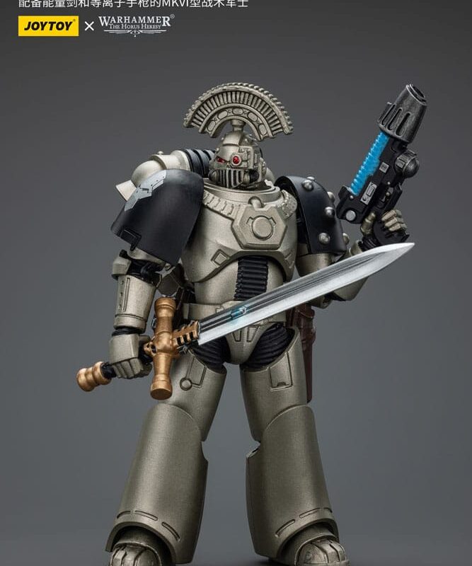 Warhammer The Horus Heresy Action Figure 1/18 lron Warriors MKVI Tactical Sergeant with Power Sword and Plasma Pistol 12 cm