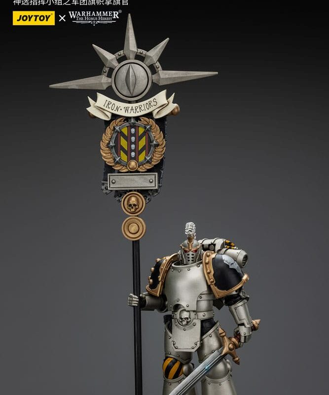 Warhammer The Horus Heresy Action Figure 1/18 lron Warriors Command Squad Chosen with Legion Standard 12 cm