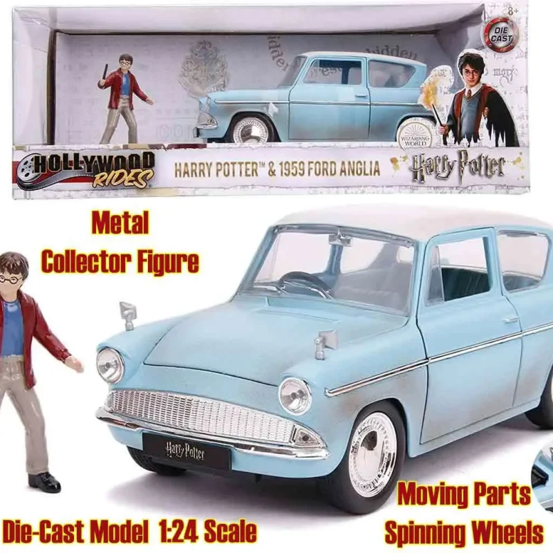 Harry Potter - 1959 Ford Anglia With Harry - 1:24 Die-Cast Model