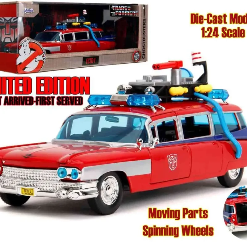 Ghostbusters - Transformers - Ecto-1 X Optimus Prime - Limited Edition - 1:24 Die-Cast Model