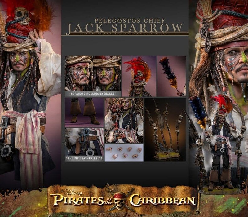 Hot Toys Jack Sparrow Pelegostos Chief DX48 1/6 30 cm