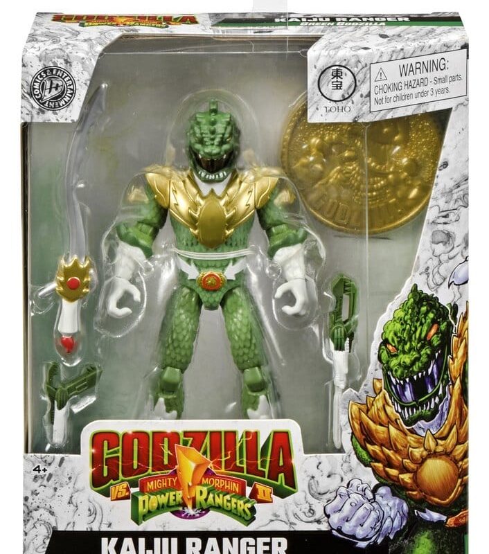 Mighty Morphin Power Rangers x Godzilla Action Figure Green Godzilla