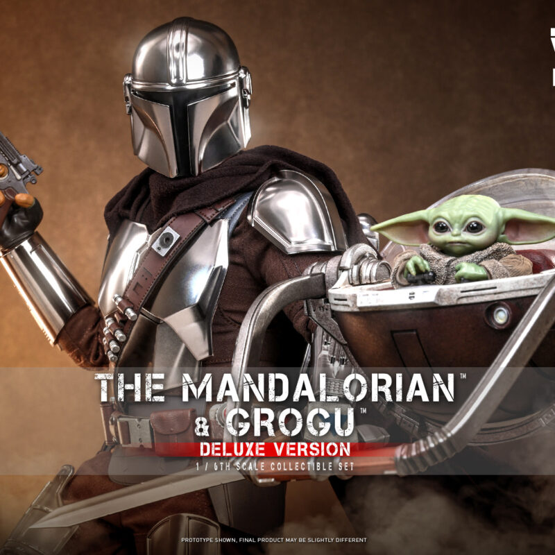 Hot Toys MMS872 The Mandalorian e Grogu Deluxe 1/6 Figure Set